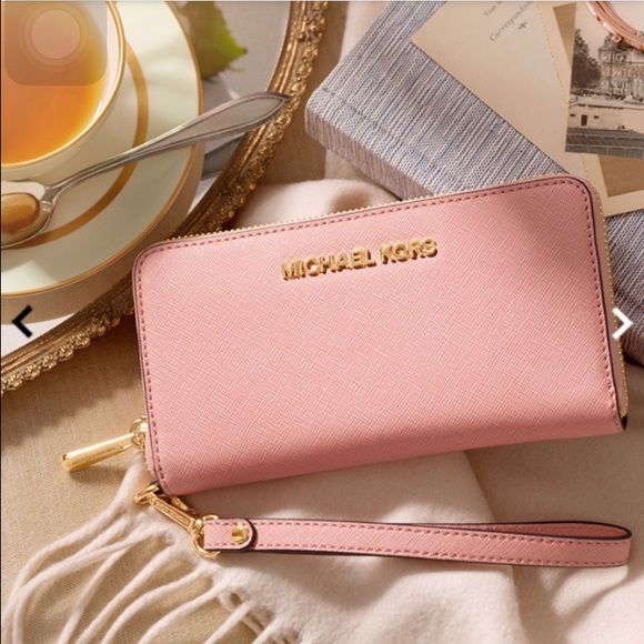 MK pale pink wallet