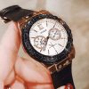 Guess Hublot dây da đen viền nhũ size 38