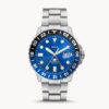 Dong-ho-nam-Fossil-Blue-GMT-Stainless-Steel-Watch-1