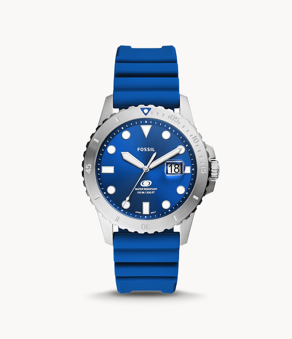Dong-ho-nam-Fossil-Blue-Three-Hand-Date-Blue-Silicone-Watch=1