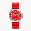 Dong-ho-nam-Fossil-Blue-Three-Hand-Date-Red-Silicone-Watch-1