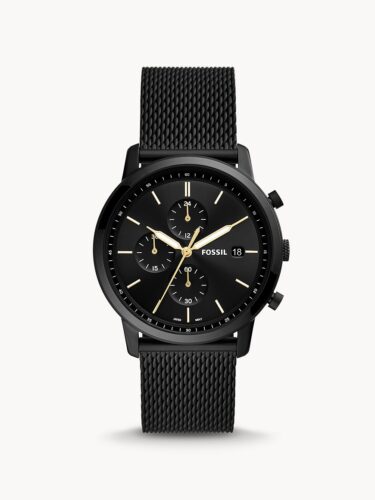 Dong-ho-nam-Minimalist-Chronograph-Black-Stainless-Steel-Mesh-Watch-1